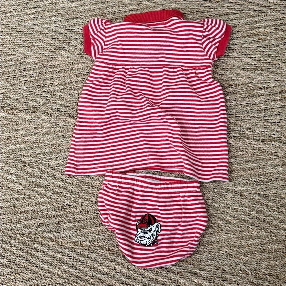 Red Striped Kids Dress Set
